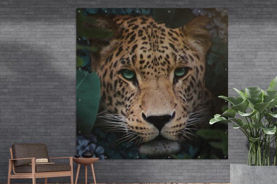 Affiche de Jardin Jungle - Panthère - Animaux sauvages - 200x200 cm