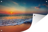 Décoration murale Coucher de soleil - Mer - Plage - 180x120 cm - Affiche jardin