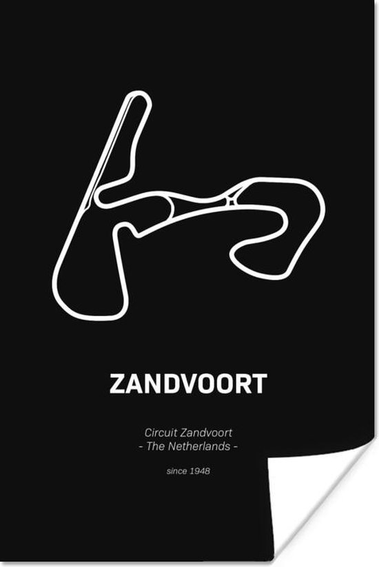 Poster Formule 1 - Zandvoort - Circuit - 20x30 cm - Cadeau voor man