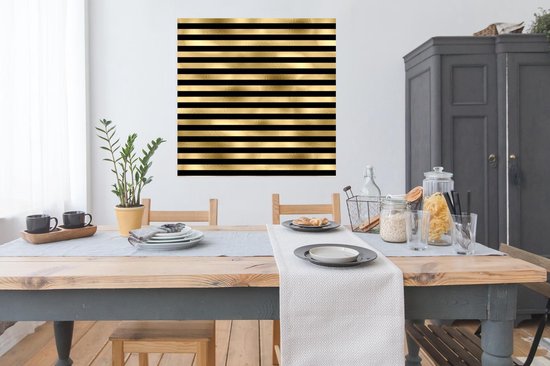 Poster Patterns - Zwart - Or - 100x100 cm XXL