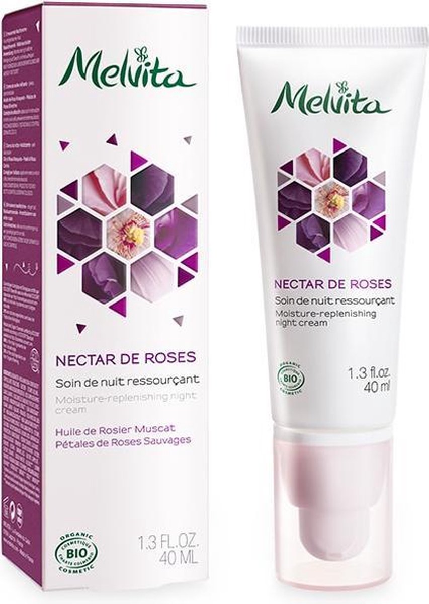 Goedkoopste Melvita Organic Hydrating Night Cream Nachtcrème Gezicht, Nek 40 ml