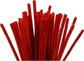 chenille draad 50 stuks 30 cm 6 mm rood