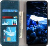 Motorola Moto G60s Hoesje Kunstleer Wallet Book Case Groen