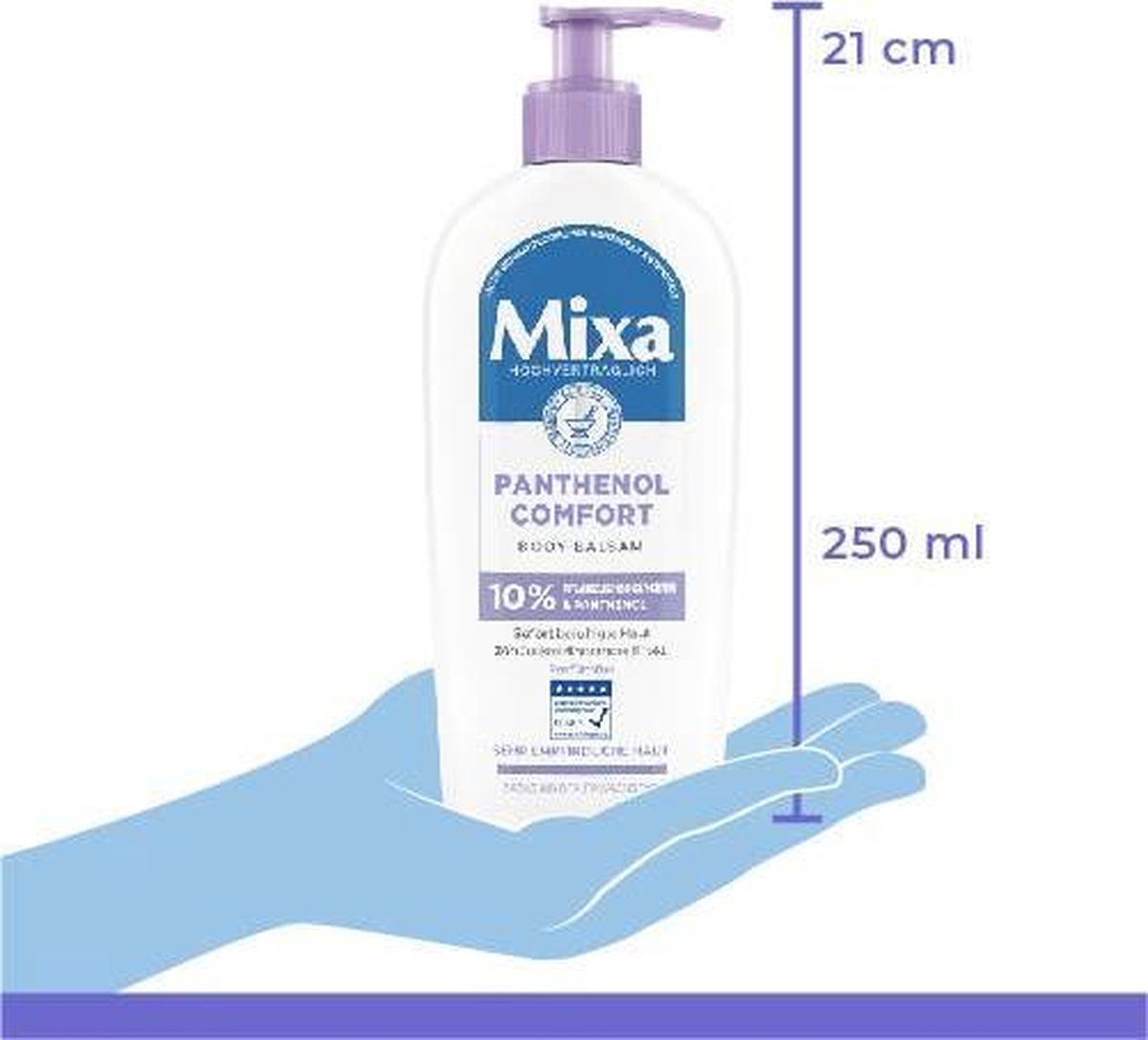 Mixa Panthenol Comfort Body Balm Itch Relief and Soothing Balm with  Panthenol and Vegetable Glycerine for Sensitive Skin 250ml