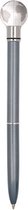 balpen met lichtgevende wereldbol grijs 14,5 cm