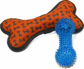 Alice's Garden - Hondenspeeltje met spikes - Transparant speelgoedbot - Rubber - Blauw
