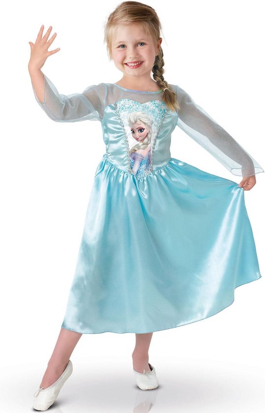 Elsa Jurkje Maat 122 / 128 - Disney Frozen kinderkostuum
