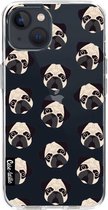 Casetastic Apple iPhone 13 Hoesje - Softcover Hoesje met Design - Pug Trouble Print