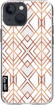 Casetastic Apple iPhone 13 mini Hoesje - Softcover Hoesje met Design - Copper Geo Print