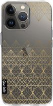 Casetastic Apple iPhone 13 Pro Hoesje - Softcover Hoesje met Design - Golden Diamonds Print