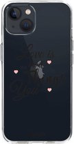 Casetastic Apple iPhone 13 Hoesje - Softcover Hoesje met Design - Love is about Print