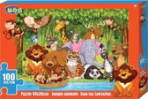 kleurplaat en puzzel Jungle 49 cm karton 100 stuks