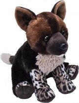 knuffelhyena junior 30 cm pluche bruin/zwart