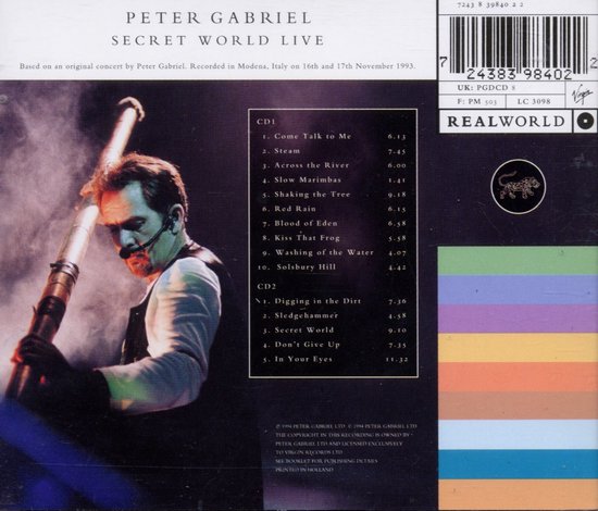 Peter Gabriel - Secret World (Live) (2 CD)