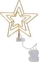 STAR Trading Topsy Kerstster - Kerstverlichting - LED - staal/kunststof/geelkoper