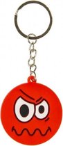 Sleutelhanger emoji rood 4,5 cm