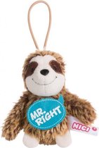 knuffelhanger Luiaard Right junior 10 cm polyester bruin