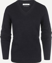 Steppin' Out Herfst/Winter 2021 Trui Fine Merino Vneck Vrouwen - Regular Fit - Wol - Blauw (XL)