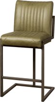 Barstoel | ferro | stof | groen | 50 x 61 x 101(h) cm