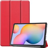 Tablethoes Geschikt voor: Samsung Galaxy Tab A 10.1 inch 2019 - Ultraslanke Hoesje Tri-Fold Cover Case - Rood