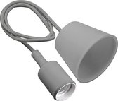 GTV Minio Hanglamp - Grijs - met E27 fitting | max. 60W | 100 cm kabel | werkt met alle soorten lampen