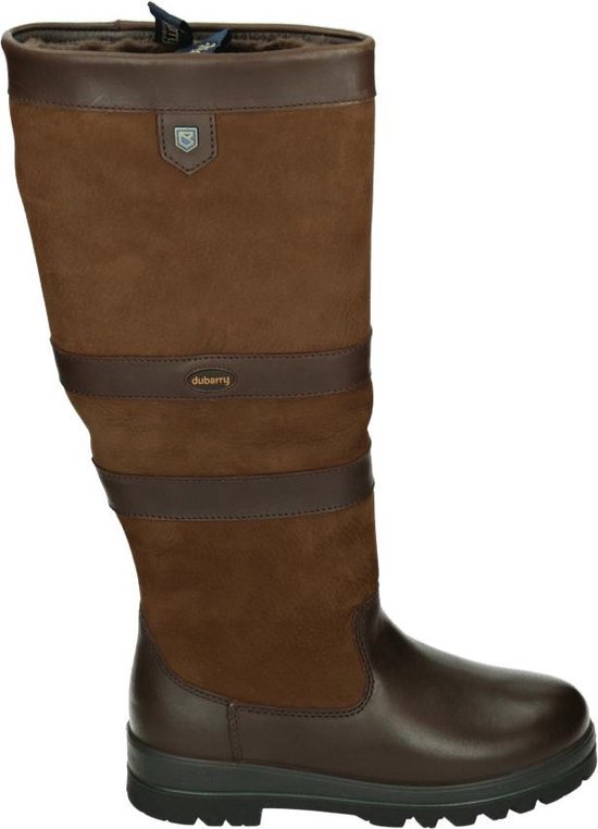 Botte Dubarry marron en cuir et suède avec logo de la marque.