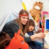 Bol.com relaxdays wigwam speeltent voor kinderen - indianentent kinderkamer - kindertent blauw aanbieding