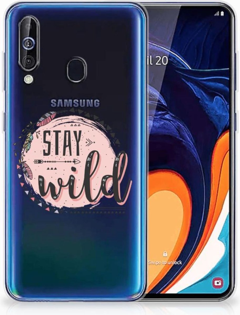 Samsung Galaxy A60 Telefoonhoesje met Naam Boho Stay Wild