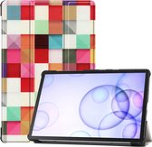 Samsung Galaxy Tab S6 Hoesje - Smart Book Case - Colour Squares