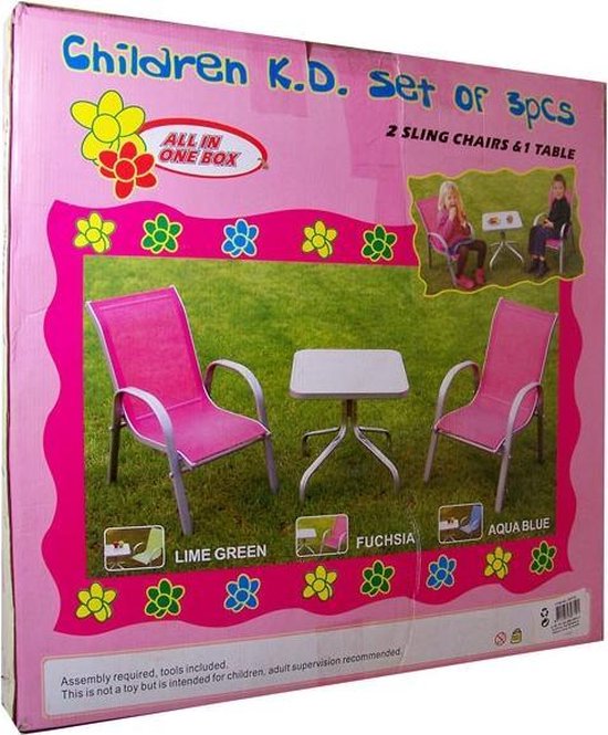 Kinder tuinset - 2 persoons - Fucsia | bol