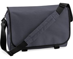 BagBase Messenger aktetas met schouderband Graphite/Grijs
