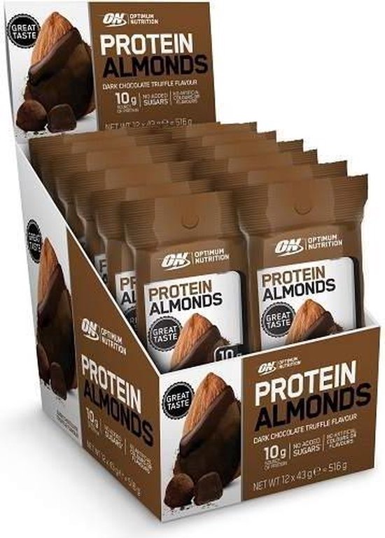 Protein Almonds 12 zakjes Dark Choco Truffle