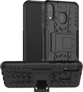 Rugged Kickstand Back Cover - Samsung Galaxy M20 (Power) Hoesje - Zwart