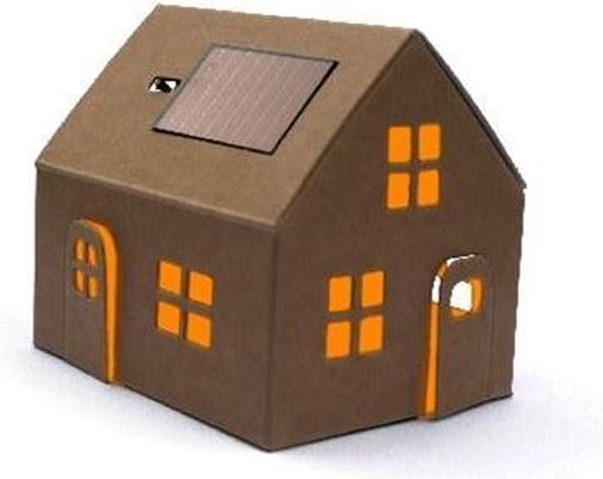 Bouwpakket huisje met zonnepaneel - Litogami