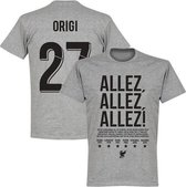 Liverpool Allez Allez Allez Origi 27 T-Shirt - Grijs - XL