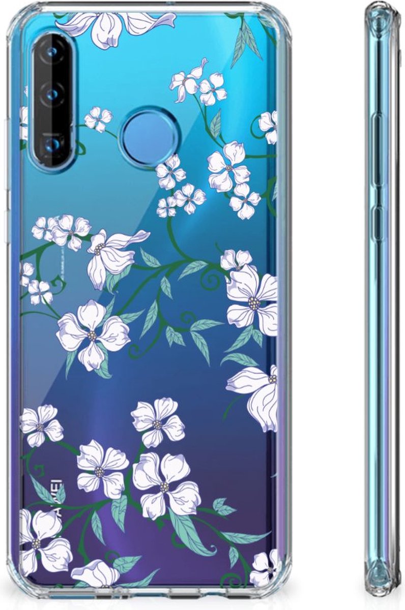 Huawei P30 Lite Uniek Case Blossom White