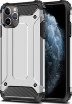 Hoesje Geschikt voor iPhone 11 Pro Armor Hoesje - Zilver