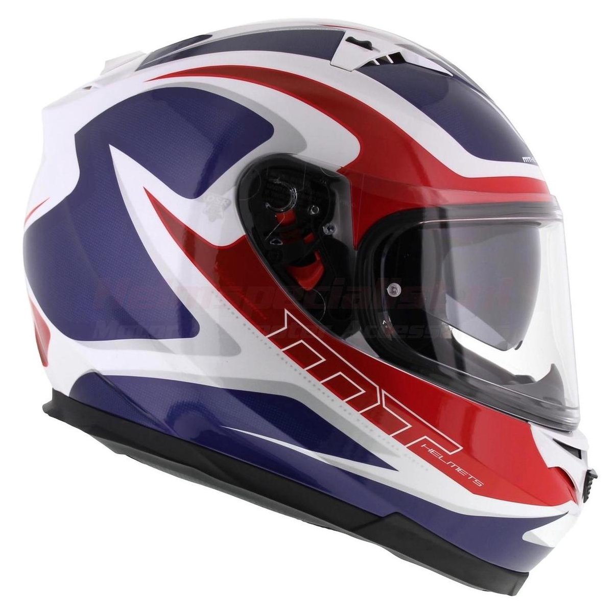 MT Blade Morph Helm Wit Rood Blauw