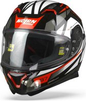 Nolan N87 Originality 065 Zwart Rood Wit Integraalhelm - Motorhelm - Maat XXL