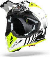 Airoh Aviator Ace Nemesi Wit Gloss Crosshelm - Motorhelm - Maat S