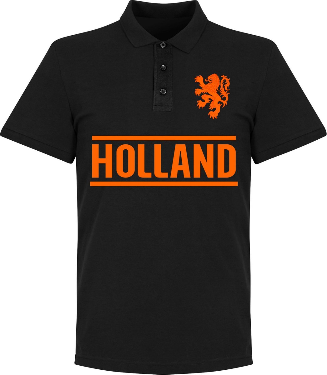 Nederland Team Polo Shirt - Zwart - S
