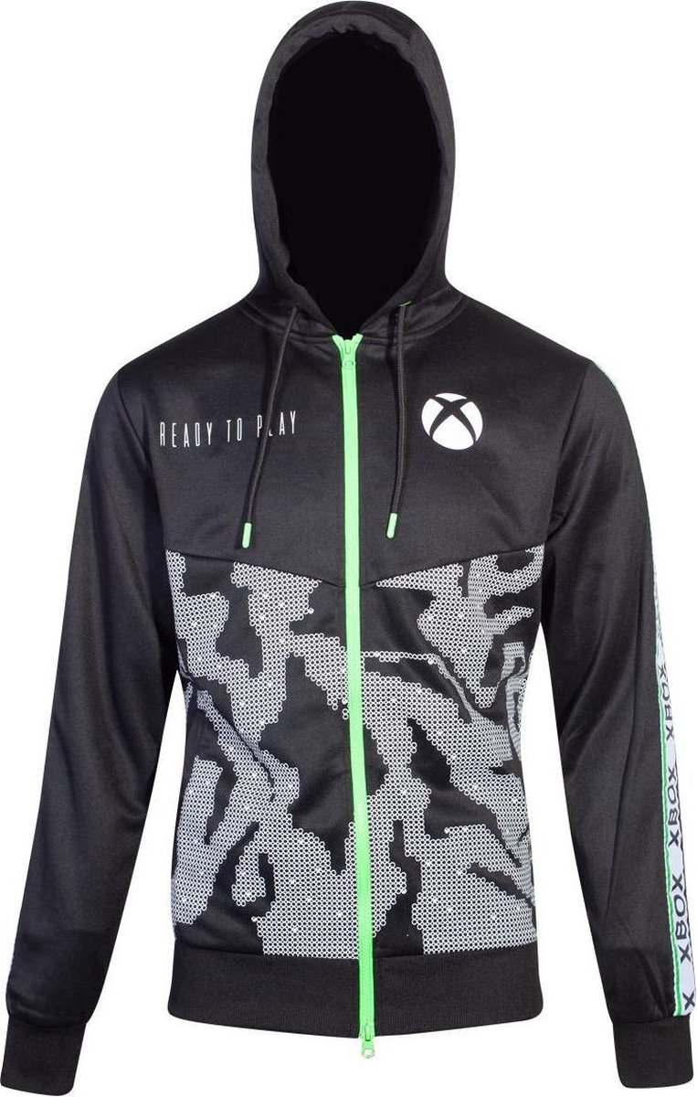 Xbox Vest met capuchon -M- All Over Print Tech Zwart