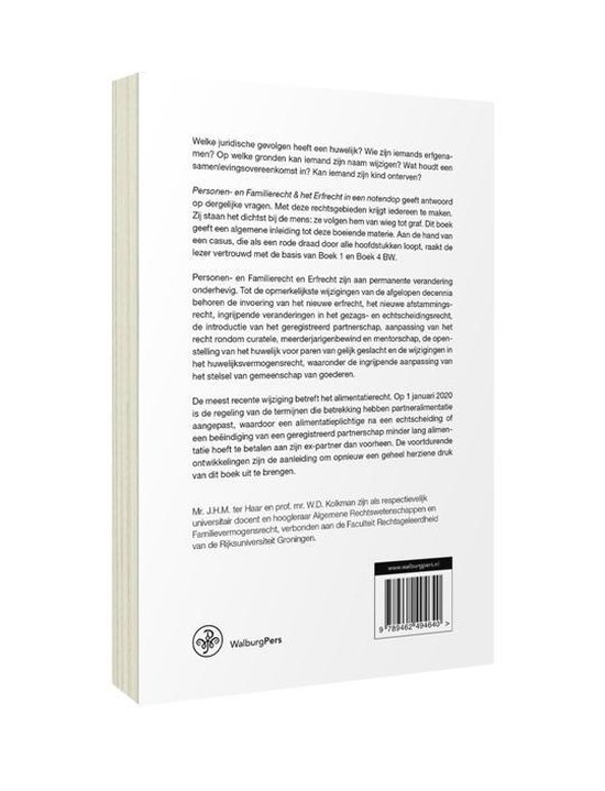 spectrum winkelwagen Schrikken Personen- en Familierecht & Erfrecht | 9789462494640 | J.H.M. ter Haar |  Boeken | bol.com