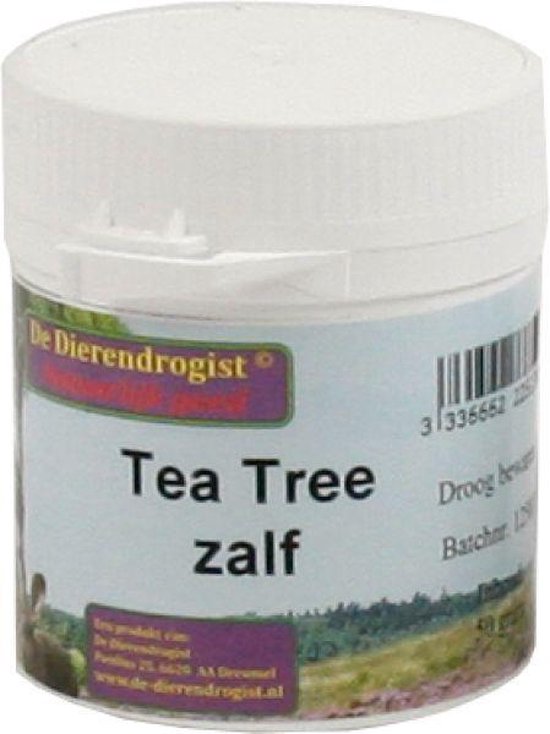 Scorch Theseus Moedig aan Dierendrogist Tea Tree Zalf - 50 gr - Huidproblemen | bol.com