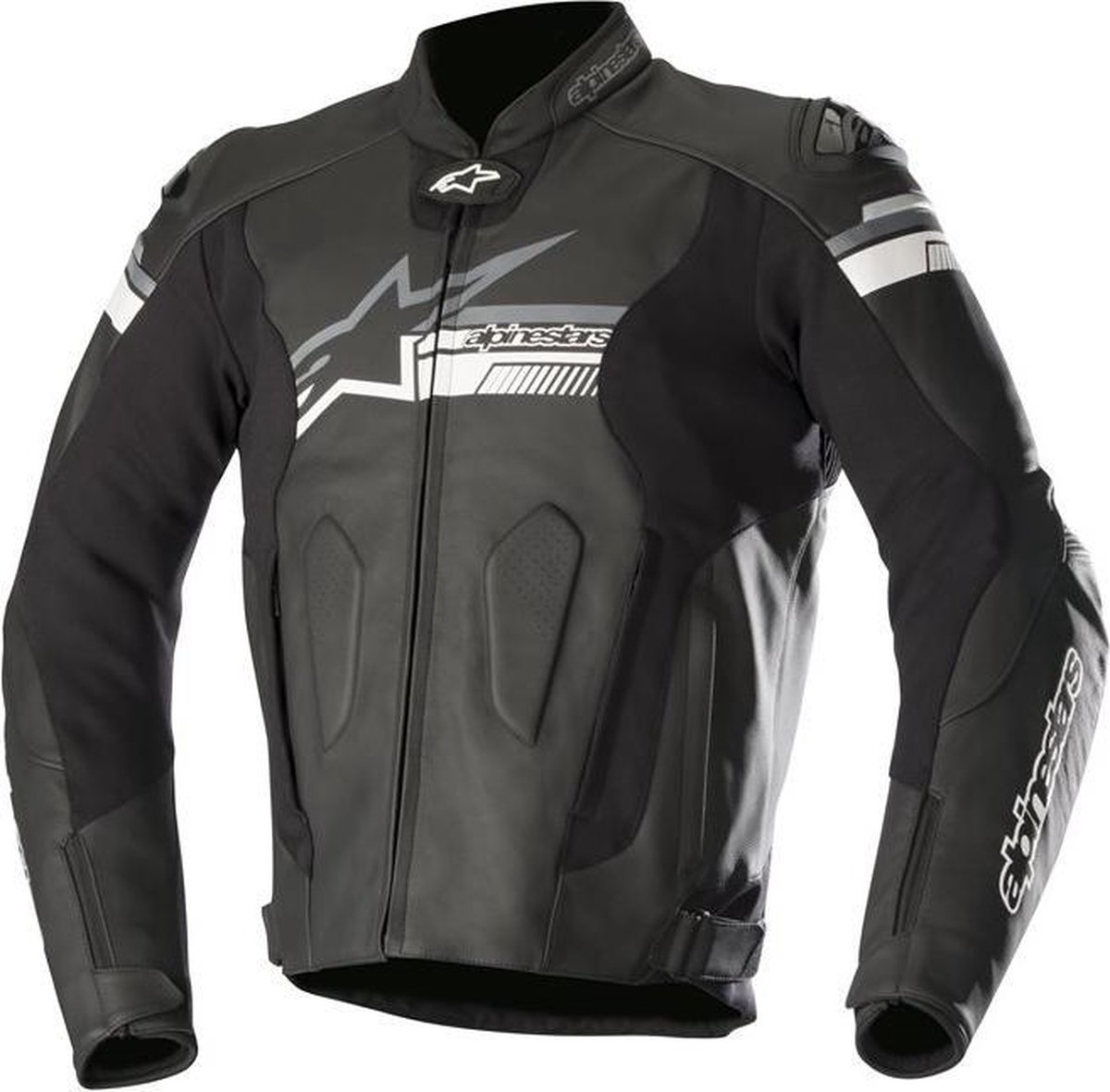 Alpinestars Fuji Black Leather Motorcycle Jacket 48 |
