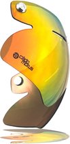 SKYred vizier voor Omega Aerohelm | Schaatshelm | Fietshelm (donkere lens, goudkleurige coating)