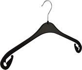 De Kledinghanger Gigant - 100 x Blouse / shirthanger kunststof zwart met rokinkepingen, 43 cm
