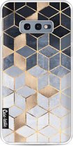 Casetastic Samsung Galaxy S10e Hoesje - Softcover Hoesje met Design - Soft Blue Gradient Cubes Print