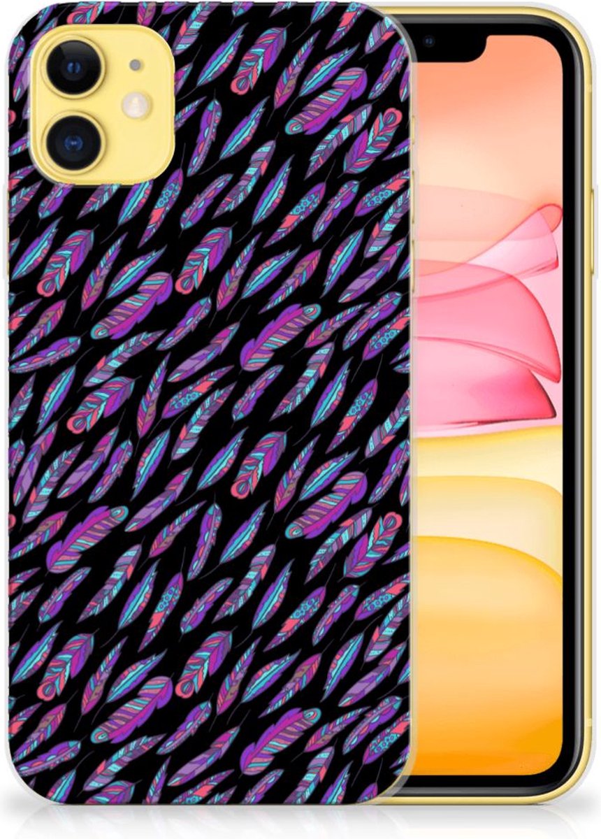 Apple iPhone 11 TPU bumper Feathers Color