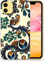 Back Case Geschikt voor iPhone 11 Siliconen Hoesje Barok Flower